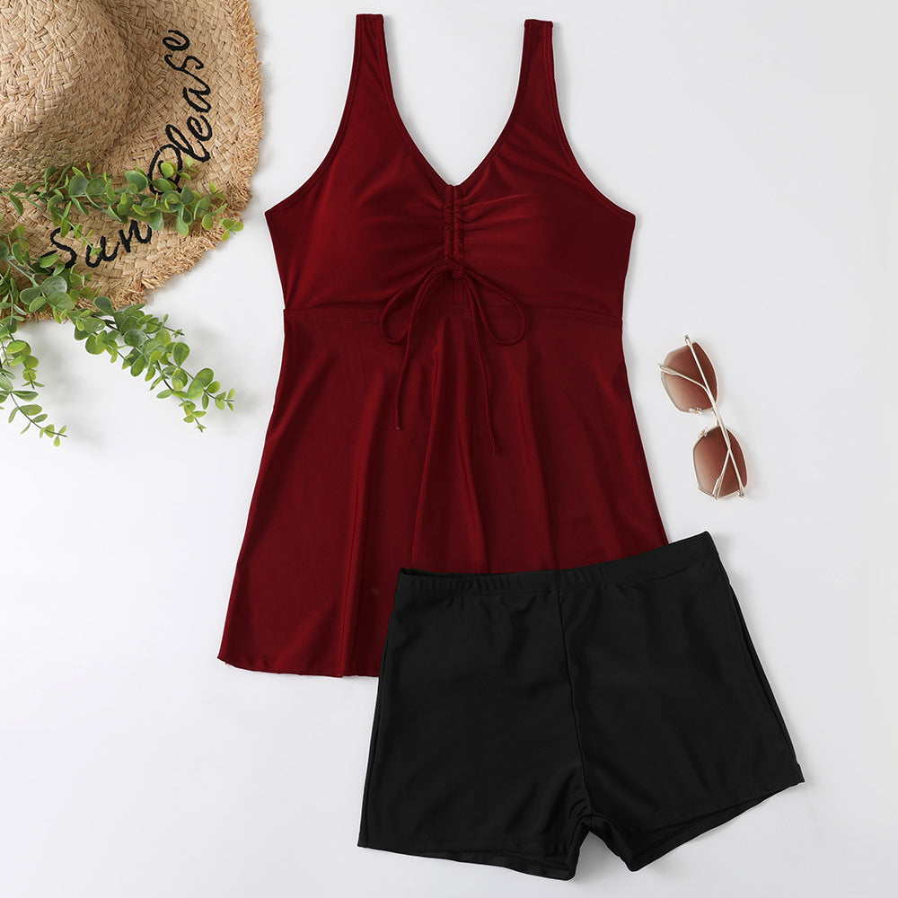 Ensemble de Tankini pour Femmes avec Imprimé Floral à la Mode et Volants R&B
