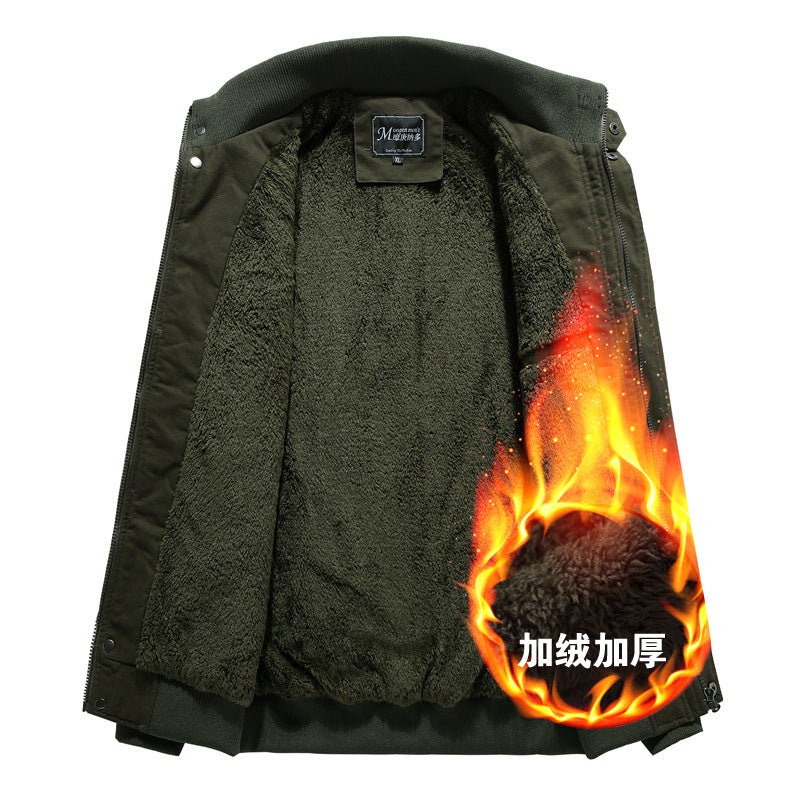 Veste de vol en toile renforcée pour hommes avec épaulettes, poches poitrine à rabat et taille élastique Echo Archive