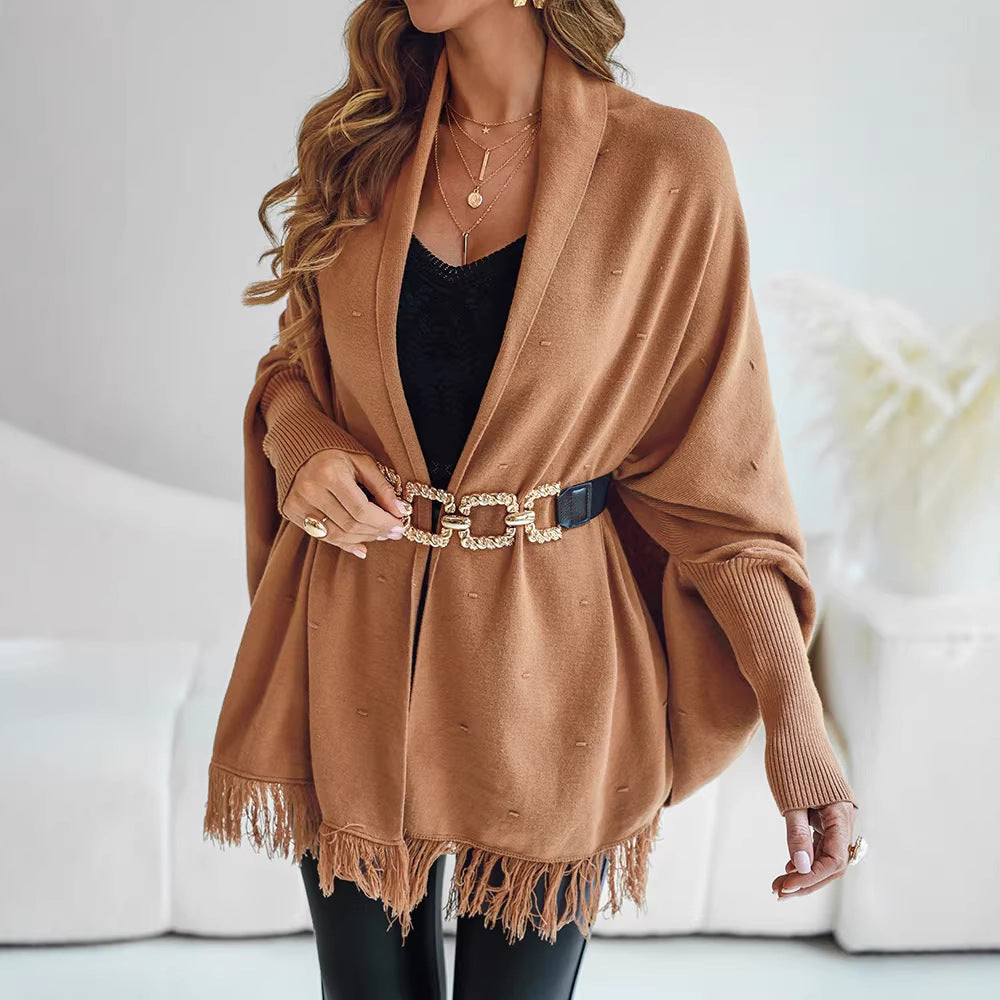 Poncho pour femmes avec franges