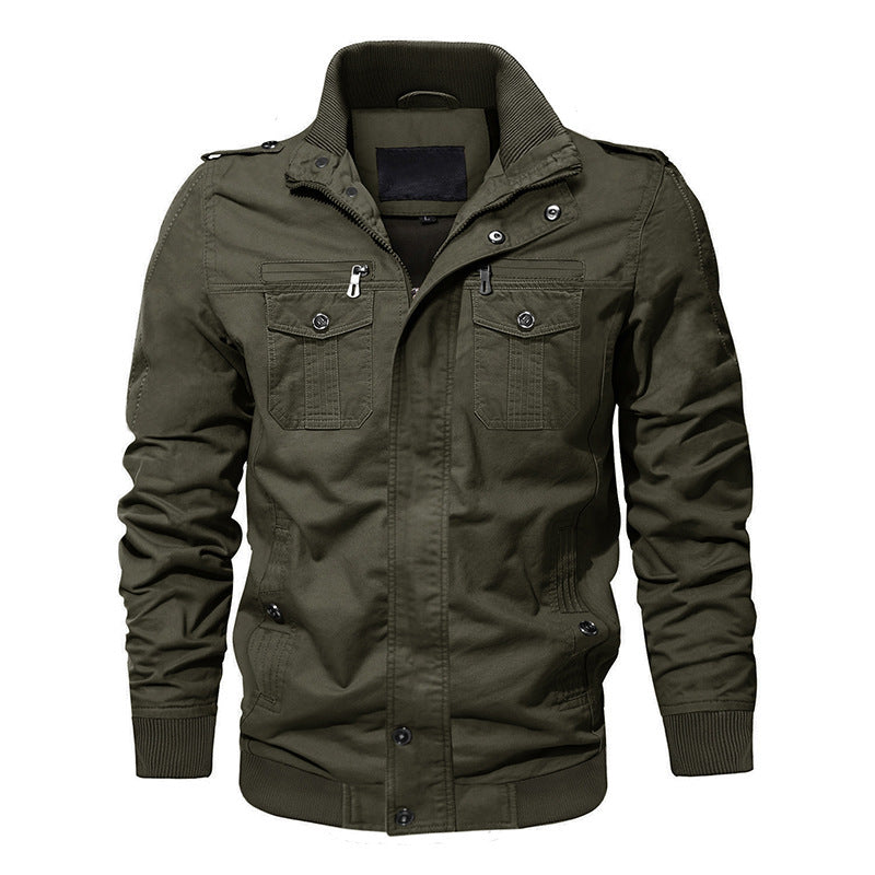 Veste bomber de terrain robuste pour hommes avec fermeture éclair, épaulettes et plusieurs poches fonctionnelles Echo Archiv