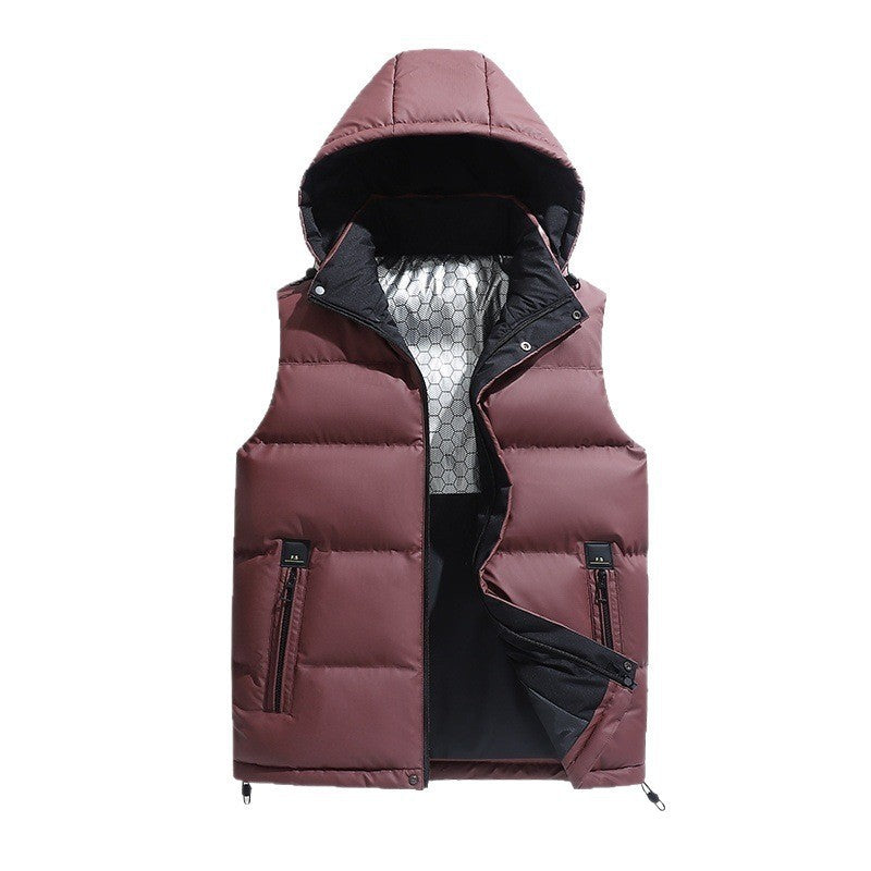 Gilet matelassé à capuchon pour hommes