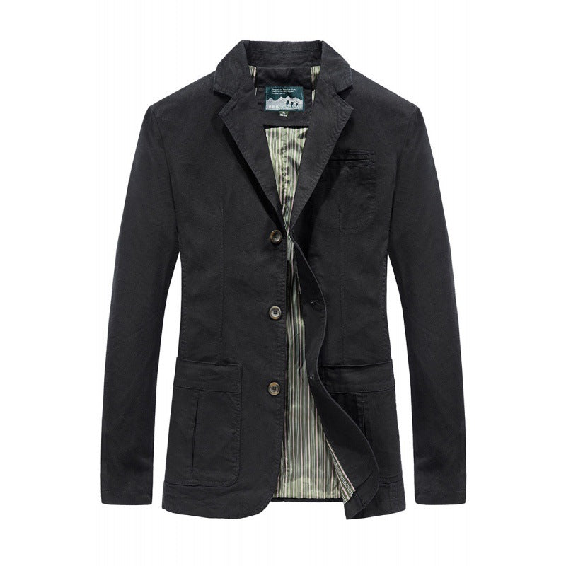 Veste en coton twill léger pour hommes avec poches plaquées et doublure rayée Echo Archiv