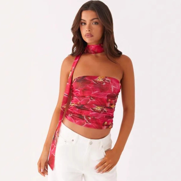 Top bandeau pour femmes avec des liens raffinés Heidi-Mode