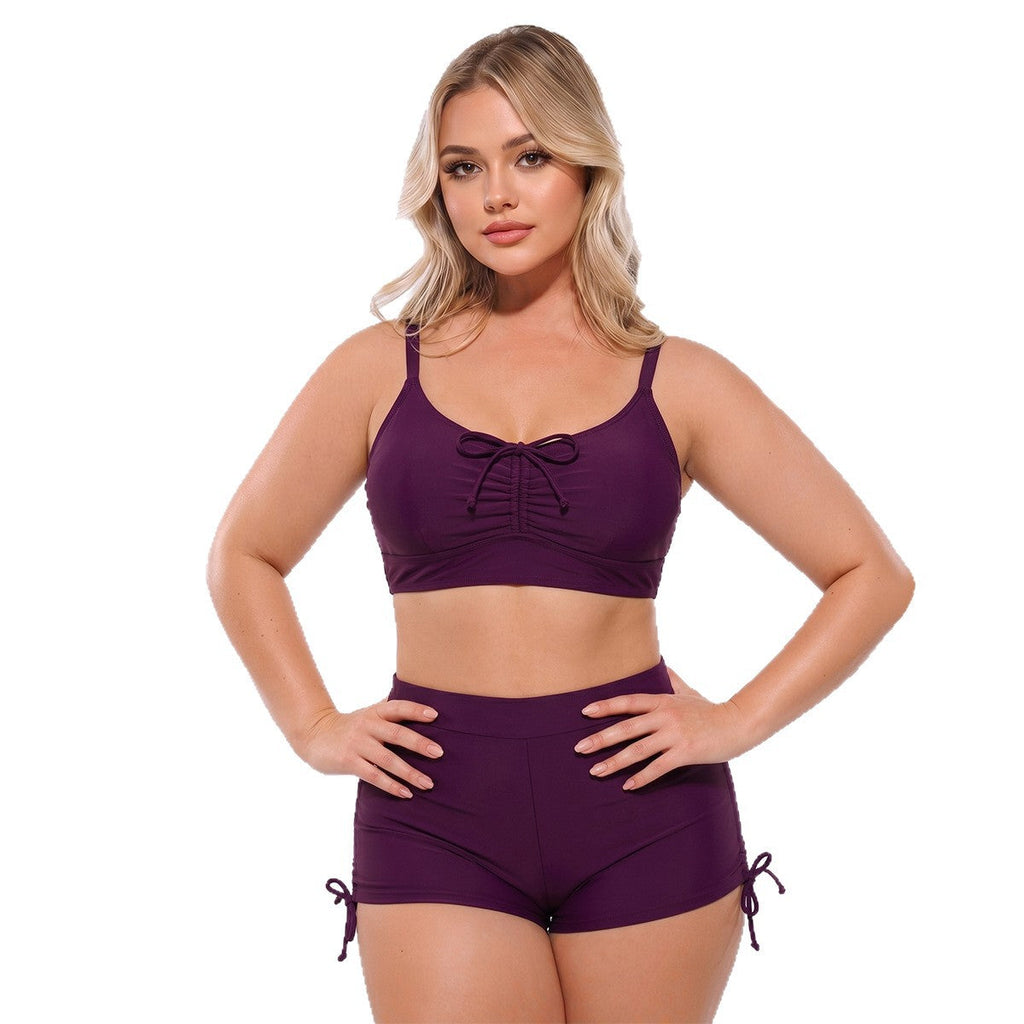 Ensemble de tankini pour femmes à taille haute avec bretelles réglables et fronces Echo Archiv