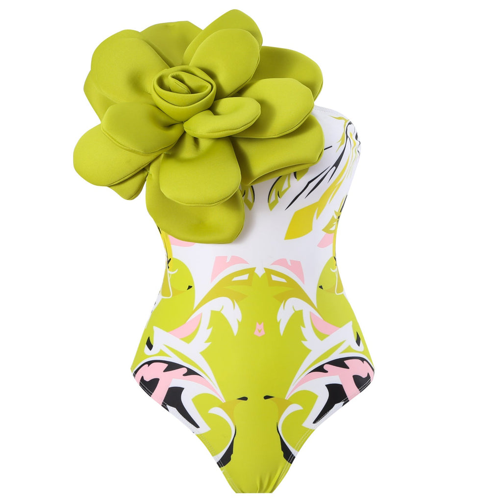 Maillot de bain élégant pour femmes avec détail floral et tunique de plage transparente Echo Archiv
