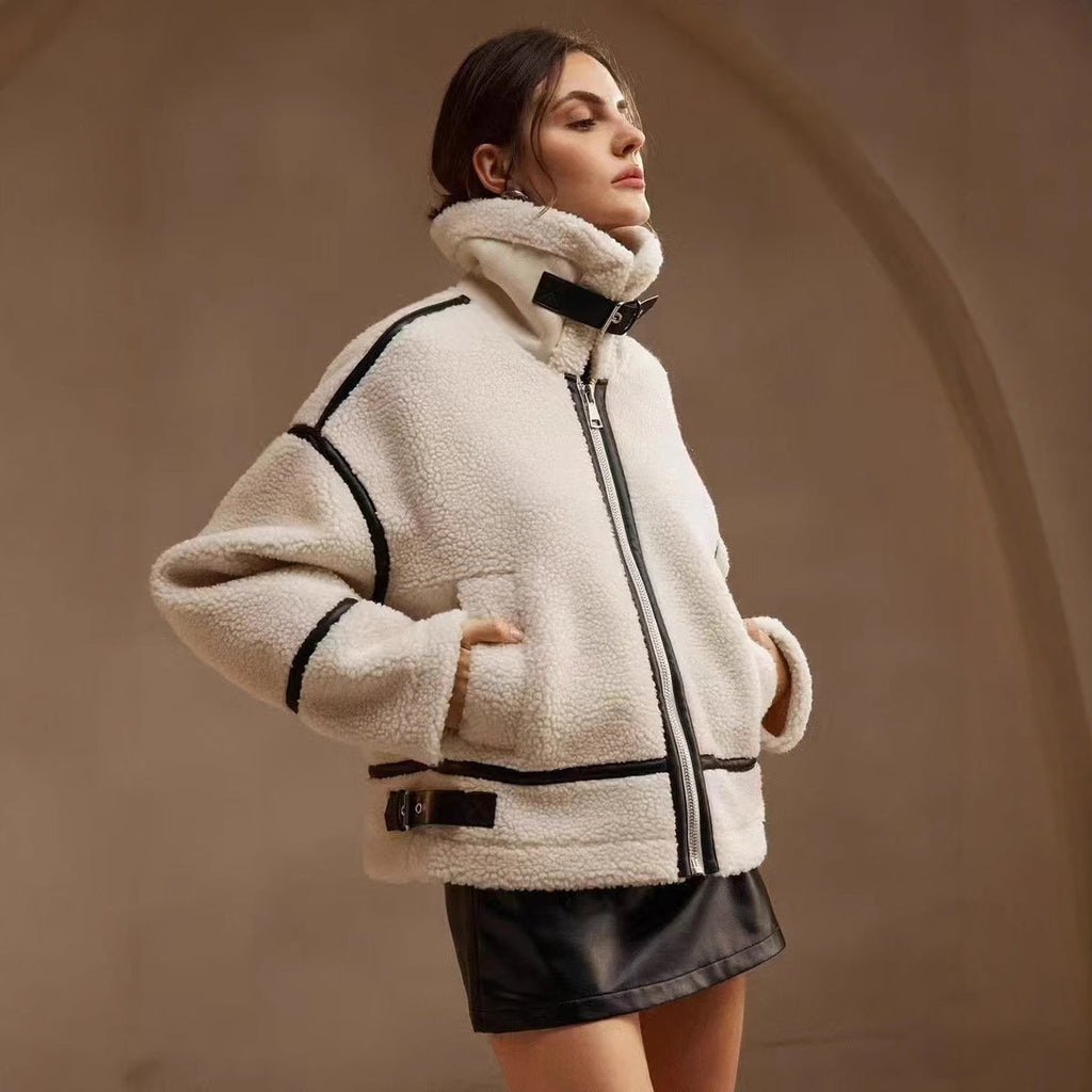 Veste en peluche teddy pour femmes