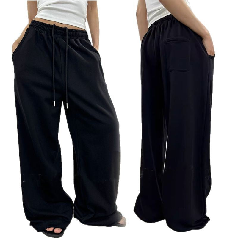 Pantalon lounge large taille haute pour femmes avec taille froncée et cordon de serrage Echo Archiv