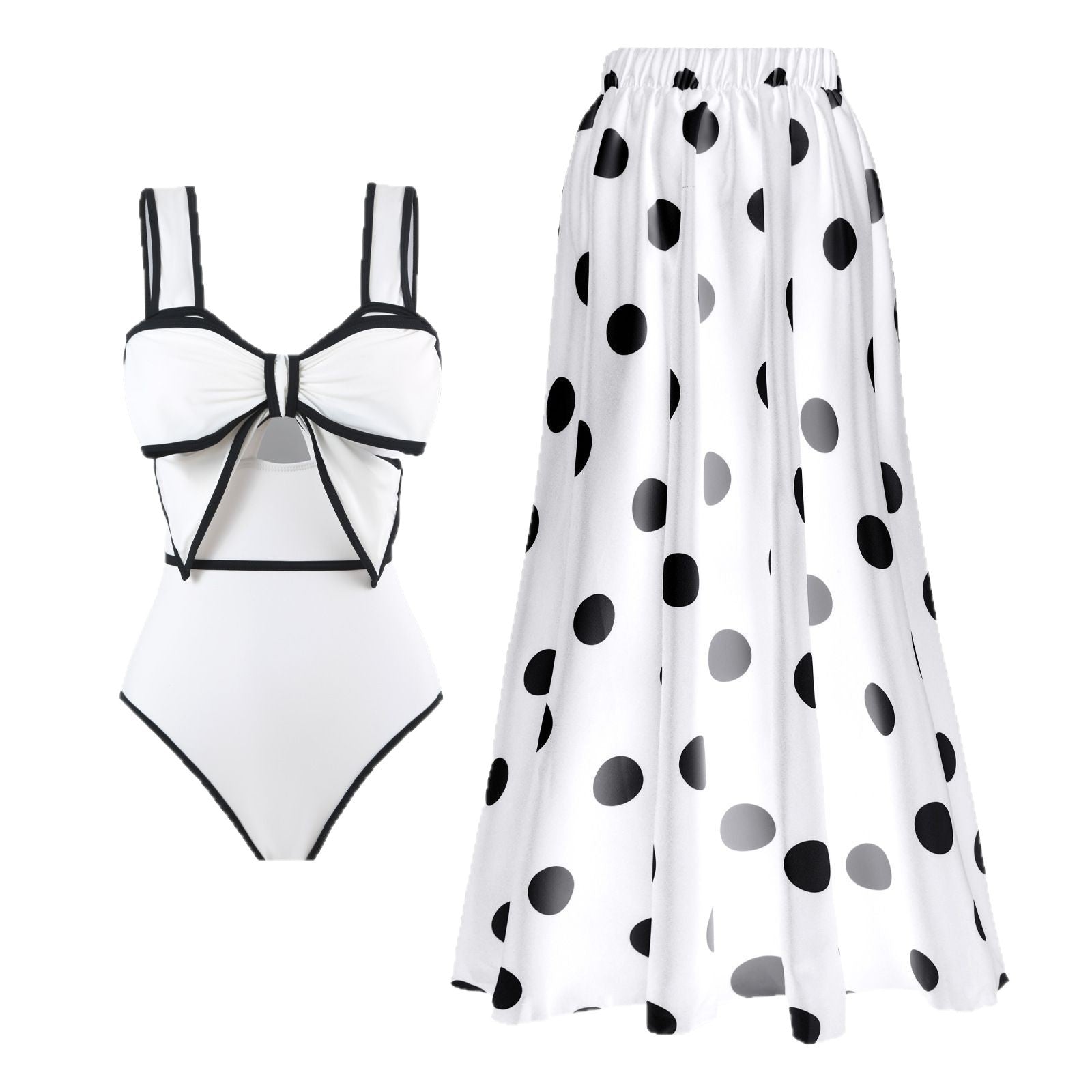 Jupe maxi femme à pois modernes Drune