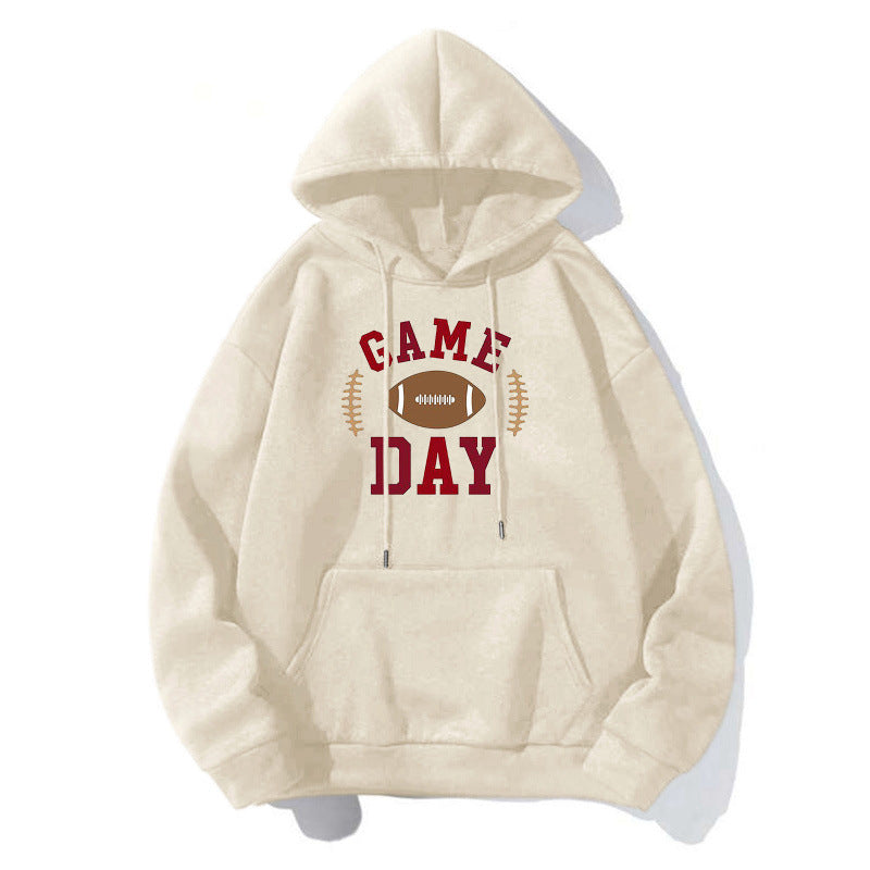 Pull à capuche sportif pour femmes avec motif football Echoarchiv