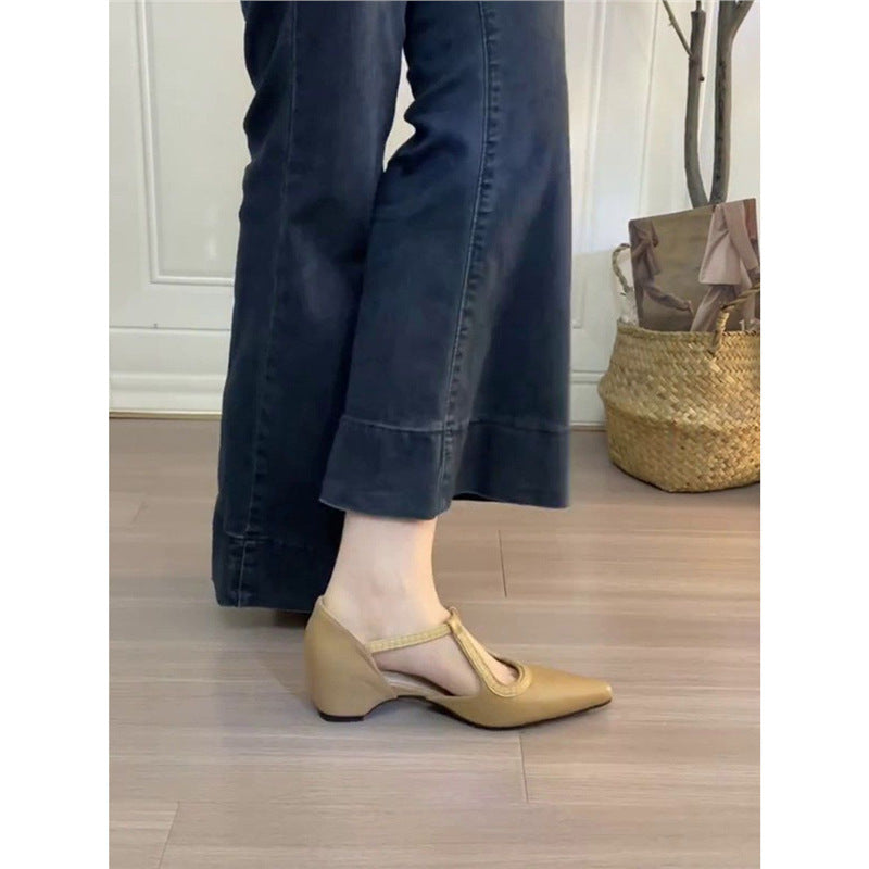 Chaussures Mary Jane élégantes à talons pour femmes avec lanières R&B