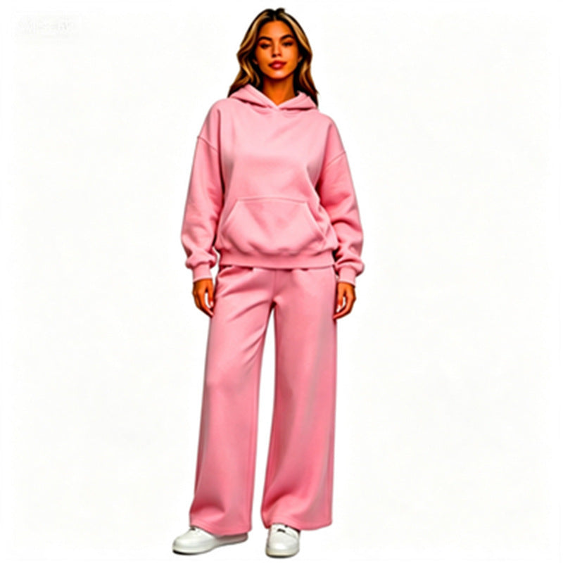 Sweat à capuche décontracté pour femmes avec pantalons larges Echoarchiv