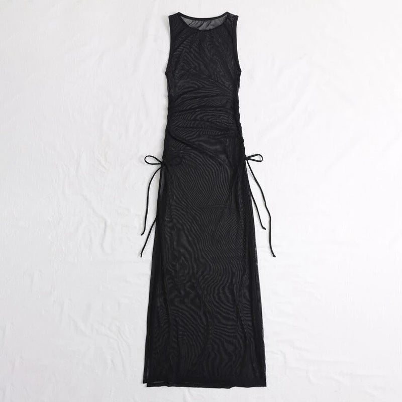 Robe de Plage Longue Femme avec Raffinée Lacer sur le Côté R&B