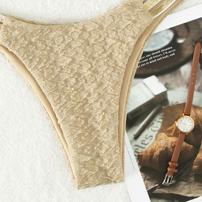 Ensemble de bikini push-up pour femmes avec bretelles décoratives R&B
