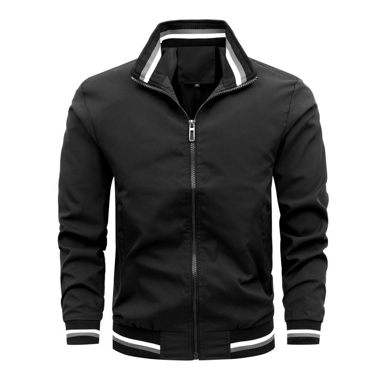Veste bomber légère pour hommes avec col montant rayé Echo Archiv