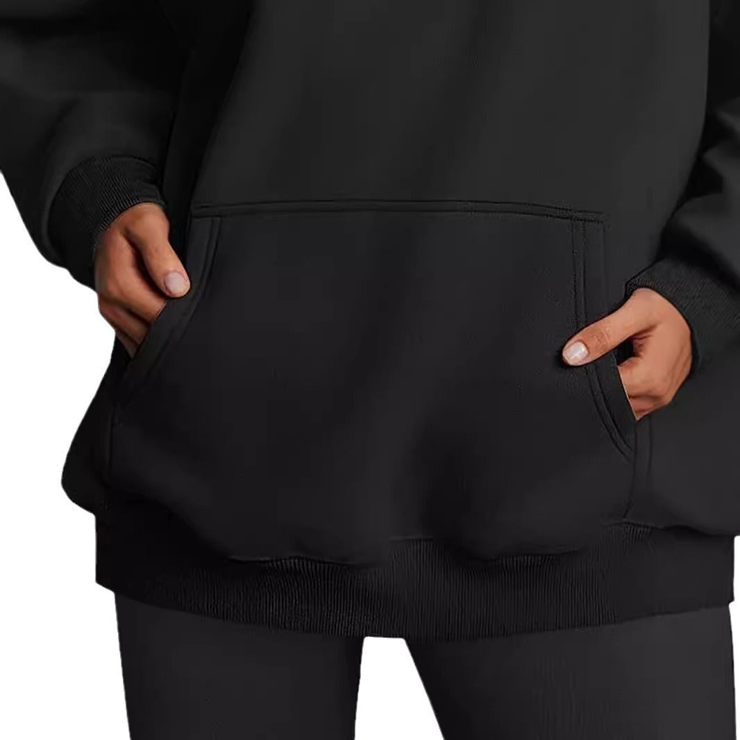 Pull à capuche en molleton Relax pour femmes avec poche kangourou, dos allongé et épaules tombantes Echo Archiv