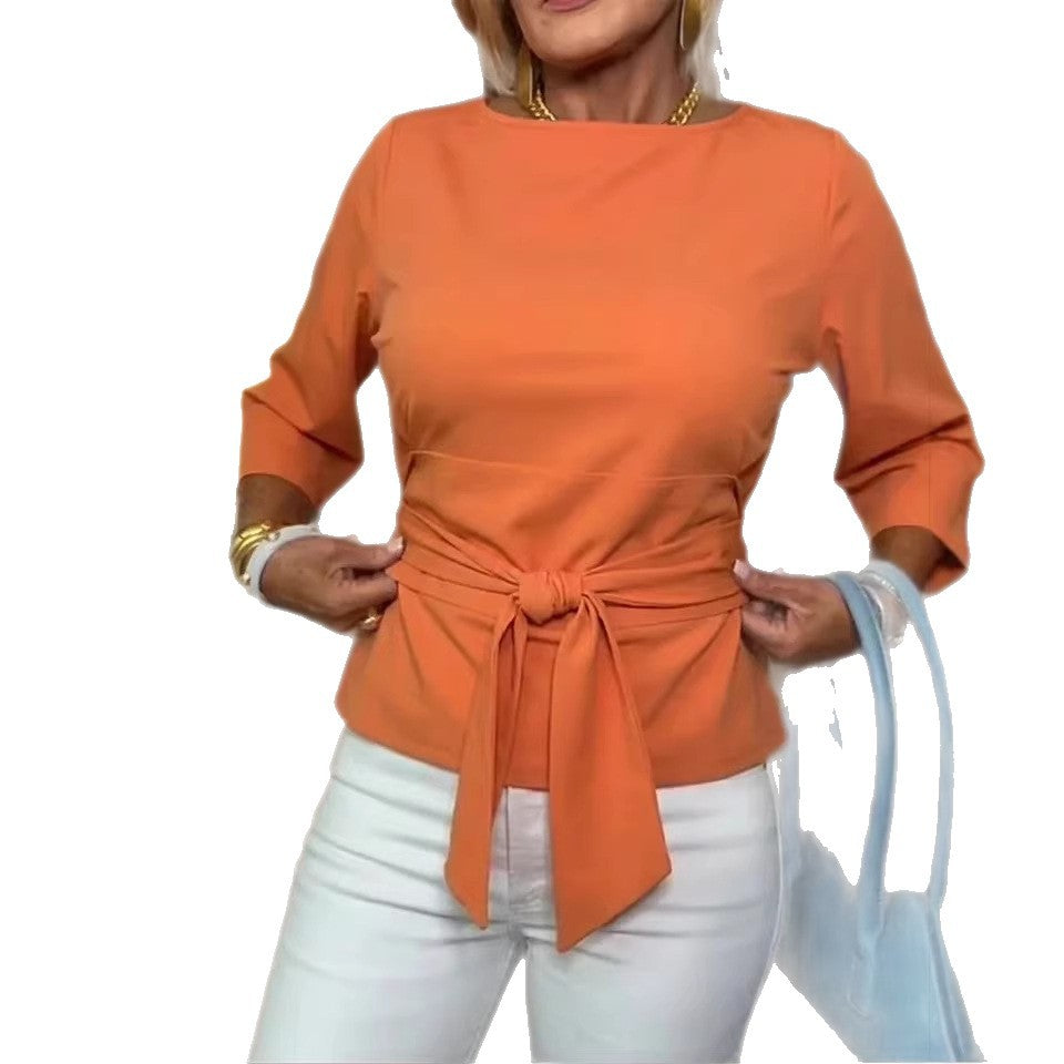 Chemisier Élégant pour Femmes avec Détail Nœud