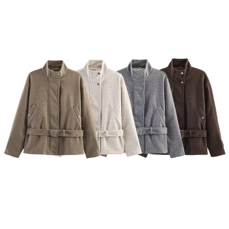 Veste en laine réversible et à la mode pour femmes