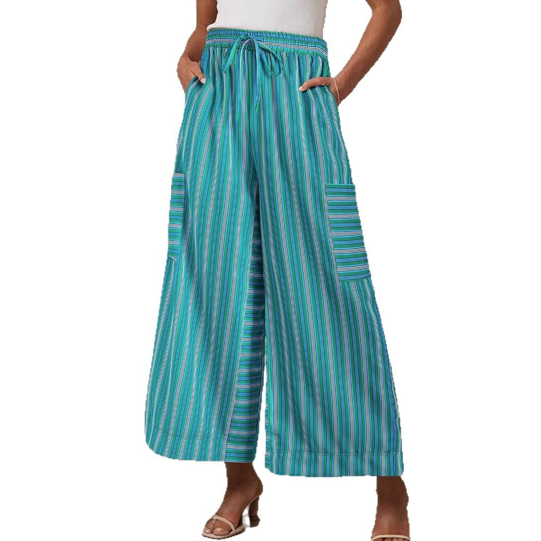 Pantalon à Rayures Évasé pour Femmes