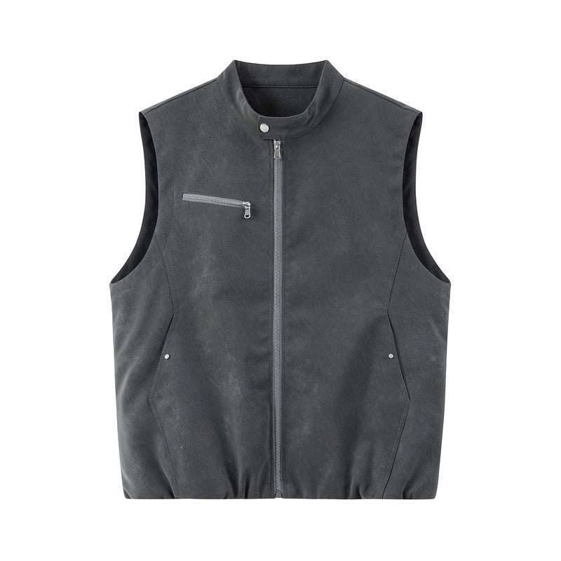 Gilet en cuir stylé pour hommes