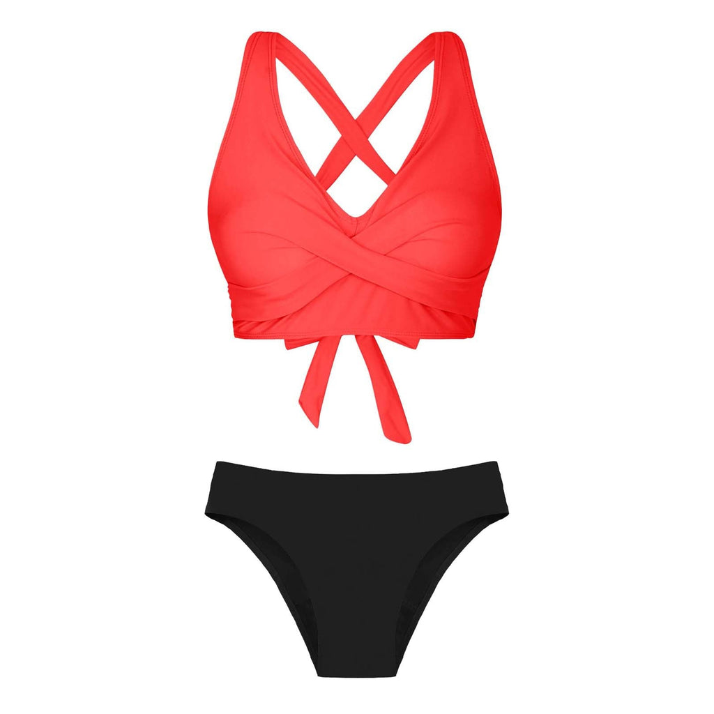 Maillot de bain deux pièces pour femmes avec design floral R&B