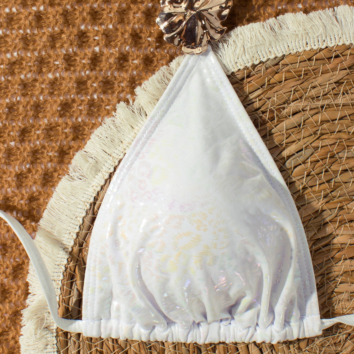 Bikini triangle femme avec des ornements scintillants R&B