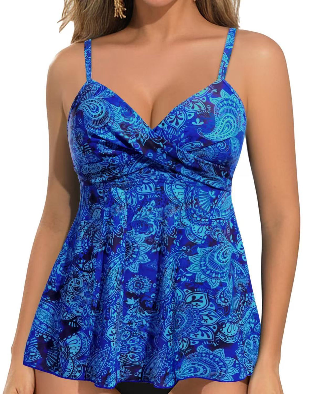 Haut de maillot de bain pour femmes avec design enveloppant et coupe fluide R&B