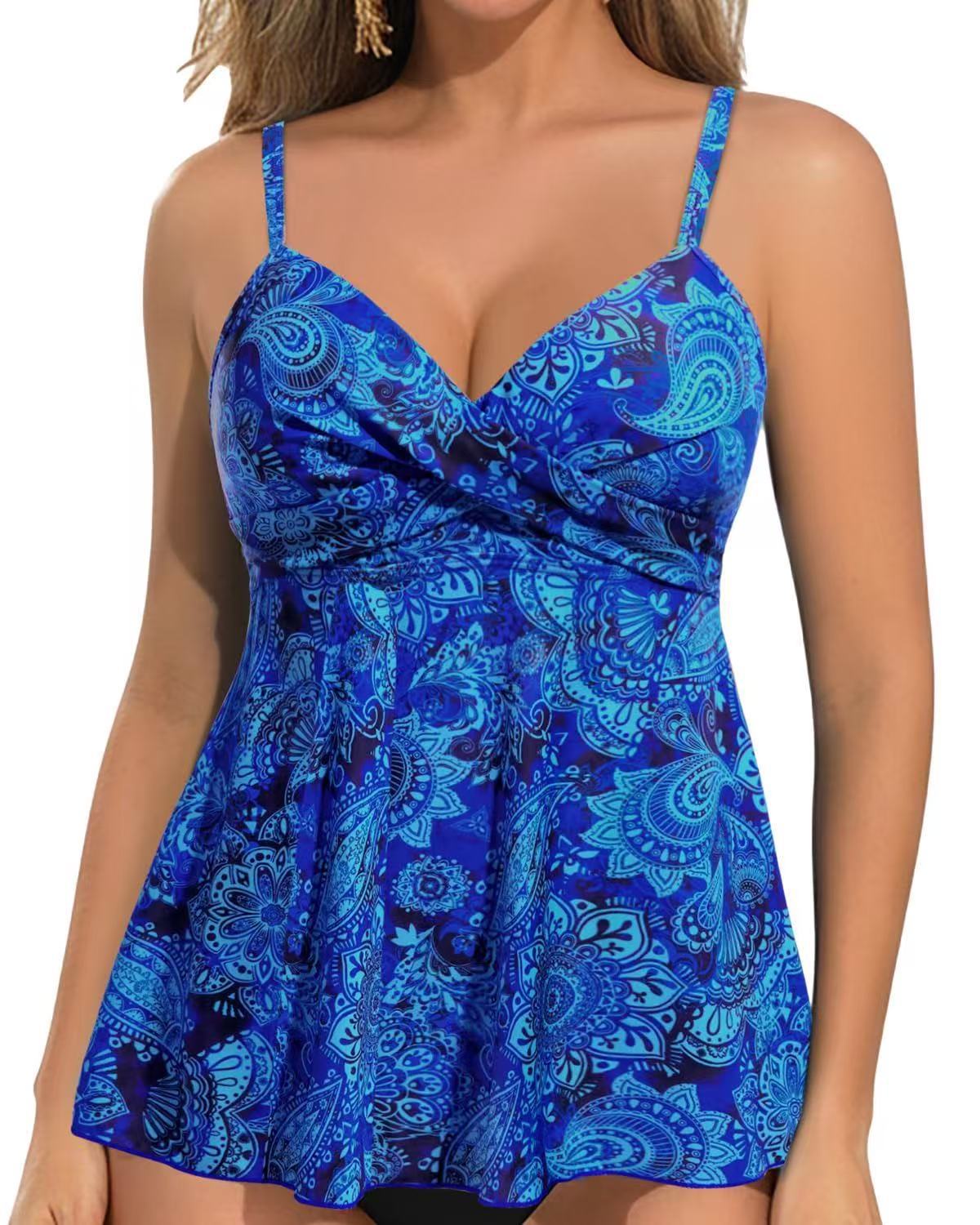 Haut de maillot de bain pour femmes avec design enveloppant et coupe fluide R&B