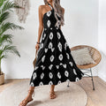 Robe maxi Boho pour femmes avec bretelles asymétriques R&B