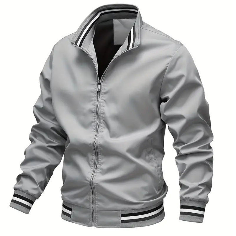 Veste bomber légère pour hommes avec col montant et bandes contrastées Echo Archiv