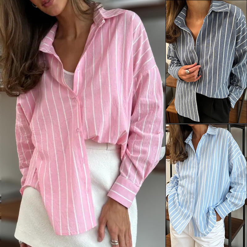 Chemise à rayures décontractée et légère pour femmes Echo Archiv