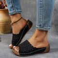 Mules confortables pour femmes avec une coupe florale à la mode et semelle antidérapante R&B
