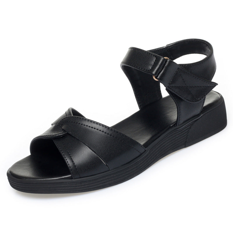 Sandales à lanières confortables pour femmes avec fermeture réglable et élégante boucle Heidi-Mode