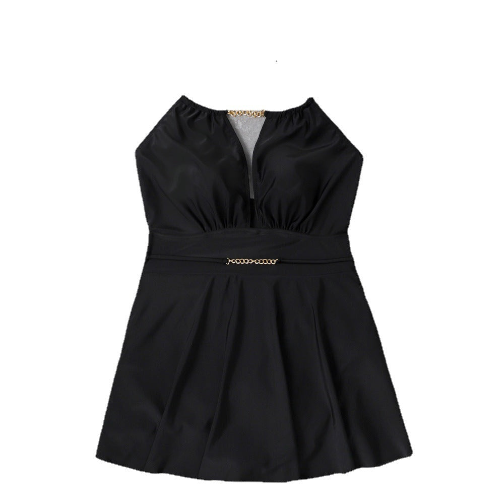 Robe de plage pour femmes avec décolleté en V profond et détail en chaîne Echo Archiv