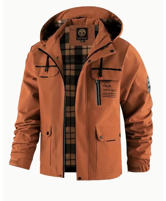 Parka imperméable pour hommes avec capuche, poches utilitaires multiples, poignets renforcés et membrane coupe-vent Echo Archiv