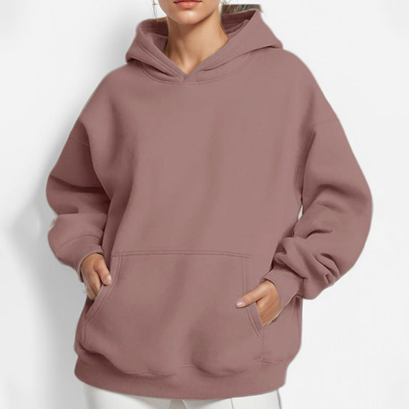 Pull à capuche décontracté pour femmes en French Terry avec coupe d'épaule basse et poche kangourou Echo Archiv
