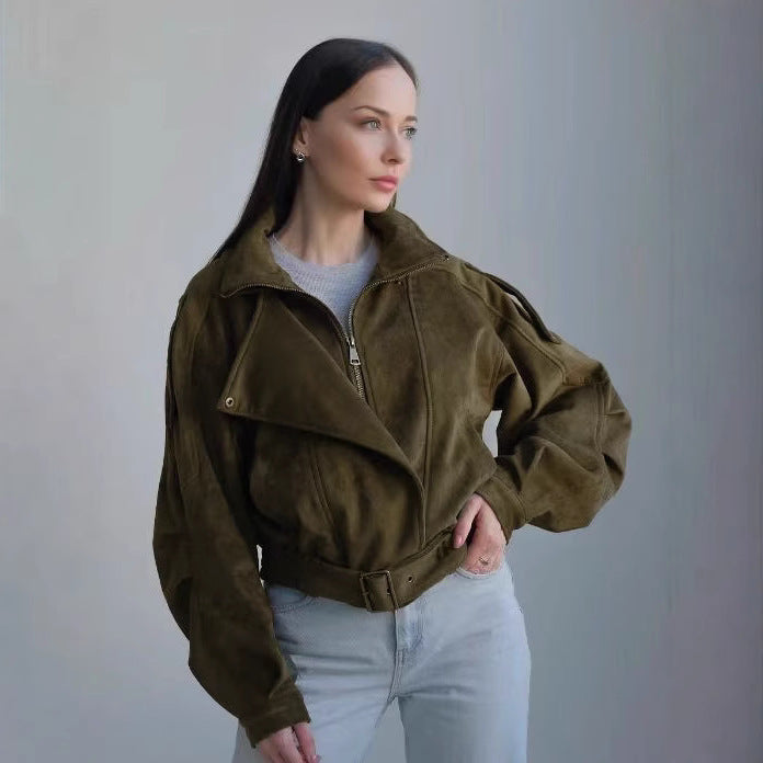 Veste en daim élégante et tendance pour femmes