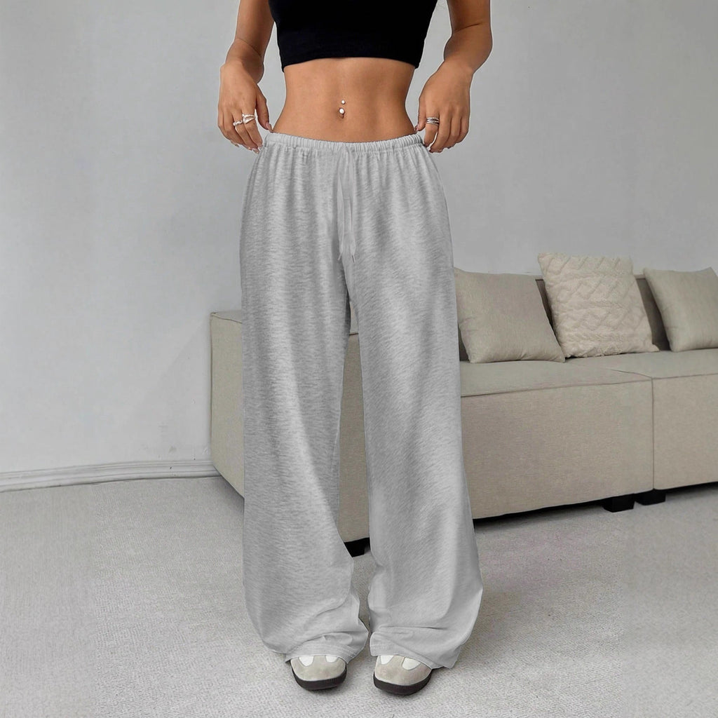 Pantalon Palazzo-Jogger taille haute pour femmes avec ceinture élastique, cordon de serrage et poches latérales Echo Archiv