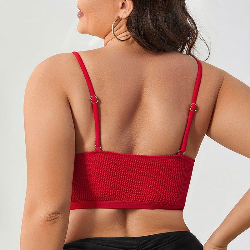 Haut de bikini élégant et confortable pour femmes avec textures raffinées R&B