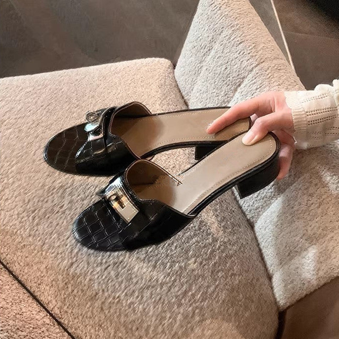 Mules Élégantes pour Femmes avec Boucle à la Mode R&B