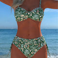 Ensemble de bikini pour femmes avec haut balconnet élégant et culotte taille haute tendance R&B