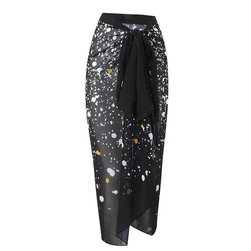 Jupe Maxi Femme avec design élégant à nouer et motif floral Drune