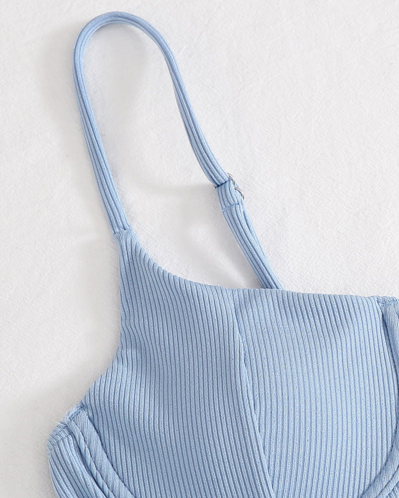 Bikini Push-Up pour femmes avec design côtelé élégant R&B