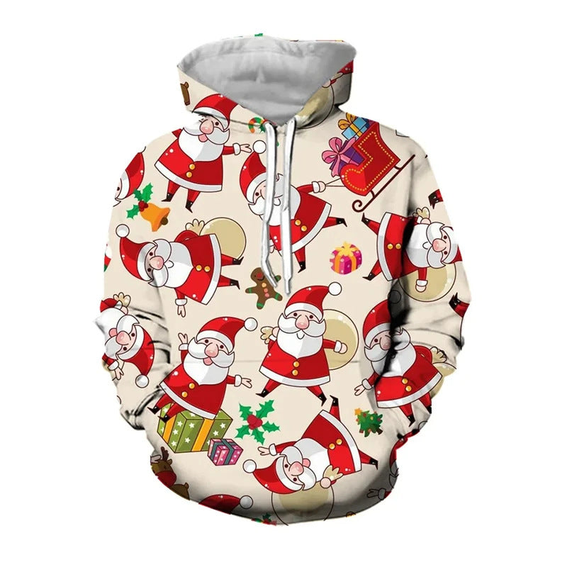 Sweat à capuche de Noël amusant pour femmes avec motif festif Echoarchiv