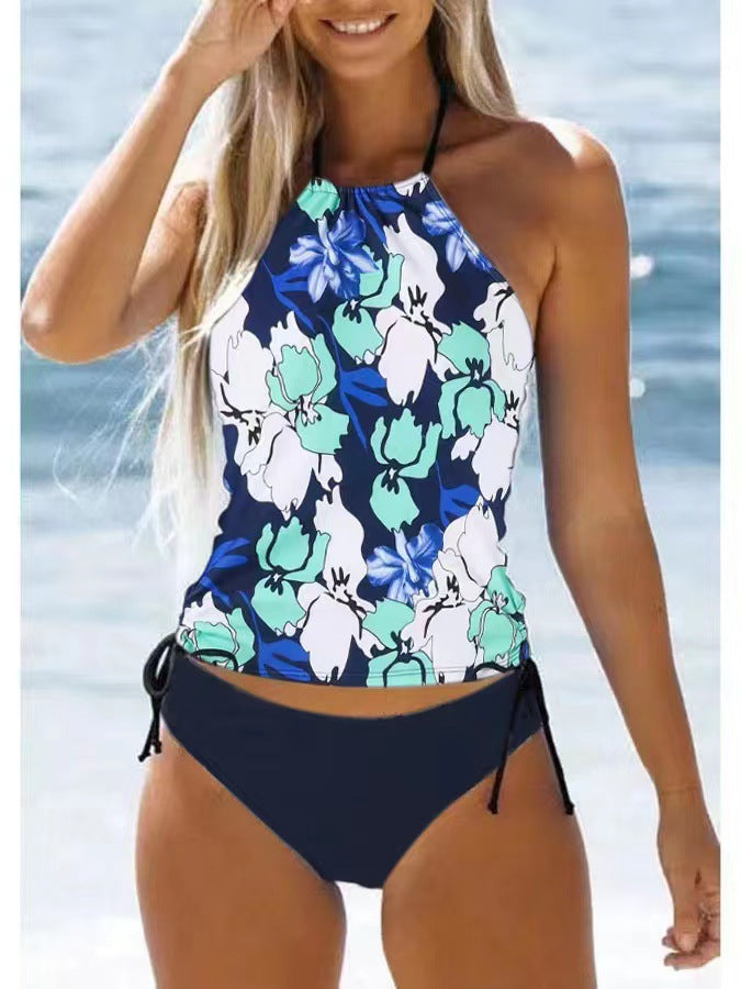 Tankini femme avec motif floral et bretelles réglables Echo Archiv