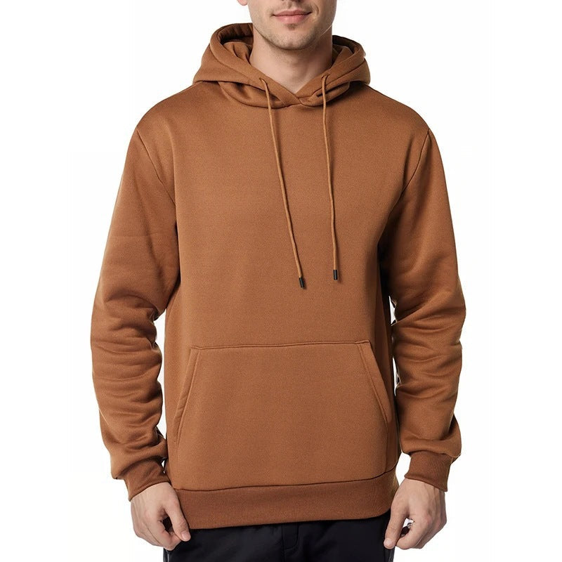 Homme nan sweat à capuche minimaliste avec doublure en polaire douce et poche kangourou Echo Archiv