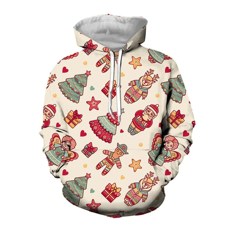 Sweat à capuche de Noël amusant pour femmes avec motif festif Echoarchiv