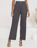 Pantalon Palazzo à taille haute pour femmes avec taille Paperbag