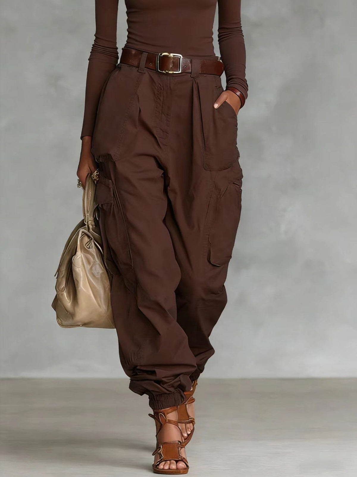 Pantalons Cargo Élégants pour Femmes avec Taille Ajustable