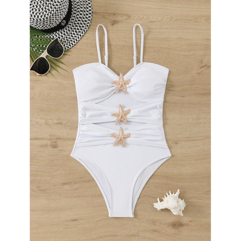 Maillot de bain bustier ajusté pour femmes avec détails en bijou Echo Archiv