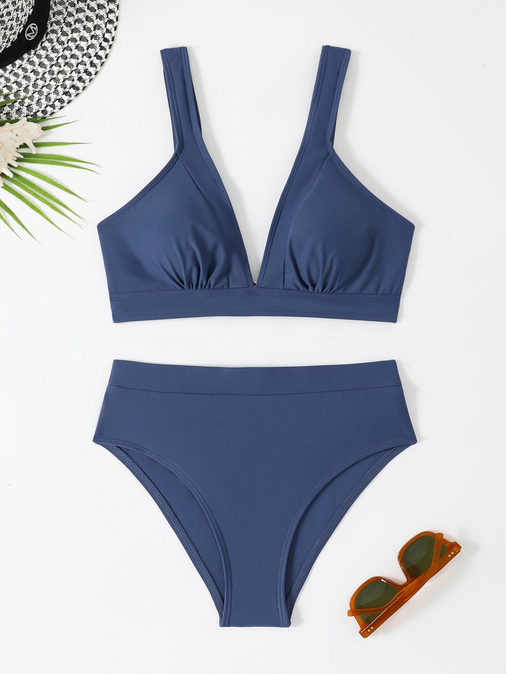 Ensemble de bikini taille haute pour femmes avec haut préformé R&B
